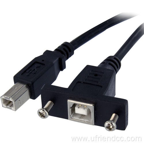 Panel Mount USB Cable Printer Short Extension Cable